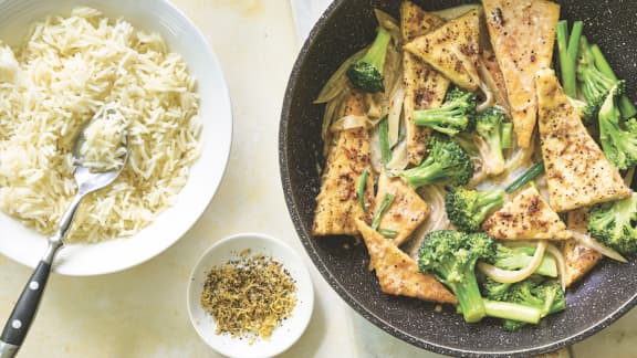 Tofu au poivre et au citron