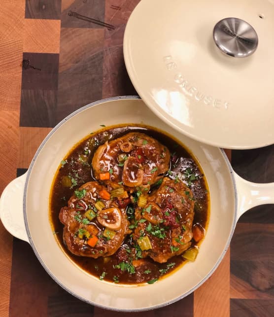 Osso buco de porc et gremolata à l'orange