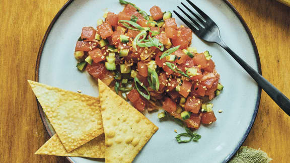 Tartare de thon à la coréenne