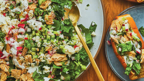 Salade crémeuse au saumon