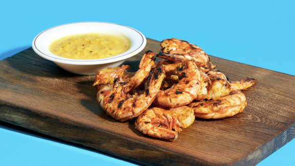 Crevettes au chimichurri jaune