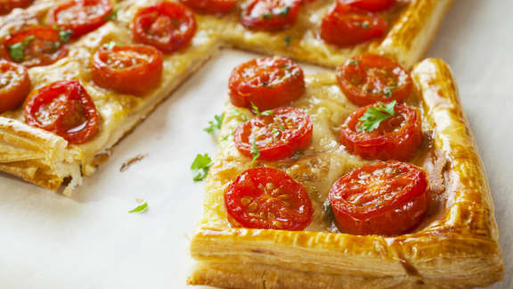 Tarte aux tomates confites