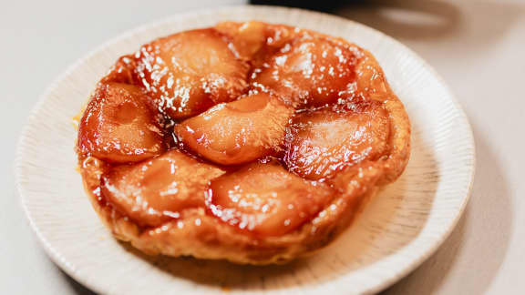 Tarte tatin et crème anglaise