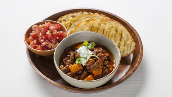 Chili au bœuf et à la courge