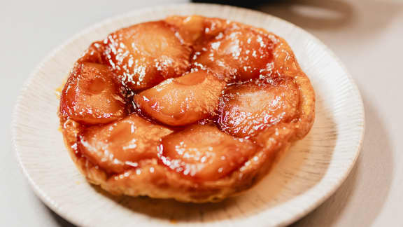Tarte tatin et crème anglaise
