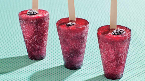 Popsicles moût de pommes et mûres