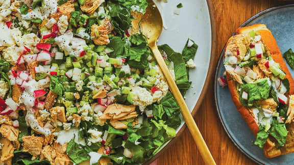 Lundi : Salade crémeuse au saumon