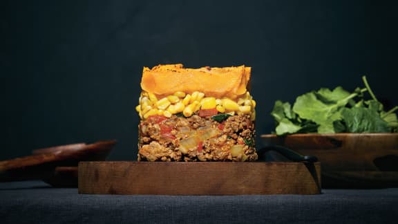 Pâté chinois bœuf, cari et patates douces