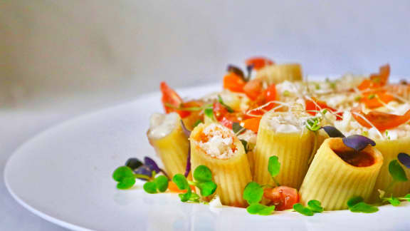 Rigatoni à la bolognaise, en gâteau