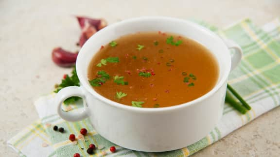 Recette Bouillon de boeuf aux légumes