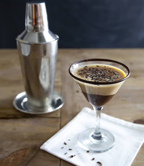 Martini chic au chocolat noir