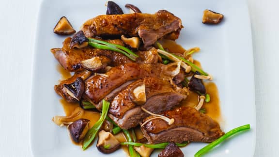 Poitrine de canard farcie aux champignons sauvages