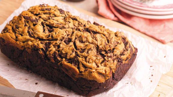 Pain à la patate douce, aux arachides et au chocolat