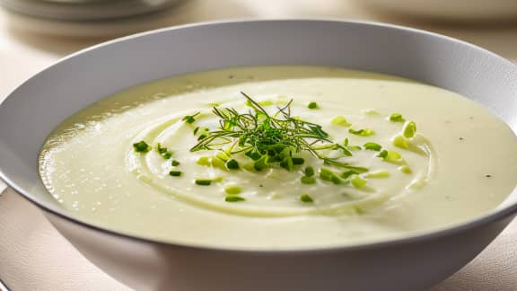 Potage de poireaux et pommes de terre