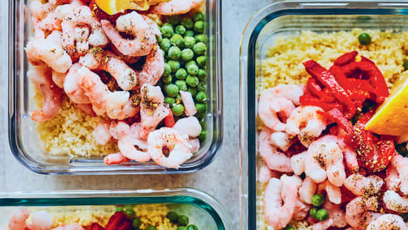 Couscous citronné aux crevettes nordiques