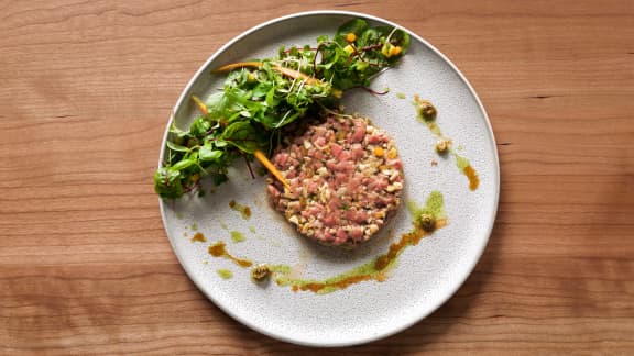 Tartare de veau aux coquillages