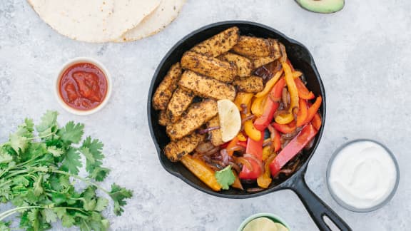 Fajitas de tempeh