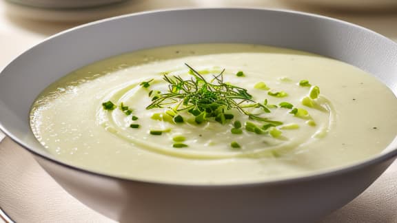 Potage de poireaux et pommes de terre