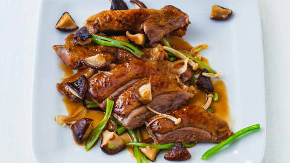 Poitrine de canard farcie aux champignons sauvages