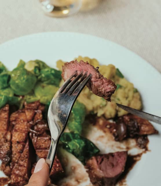 Magret de canard crousti-fondant, sauce aux figues et au balsamique