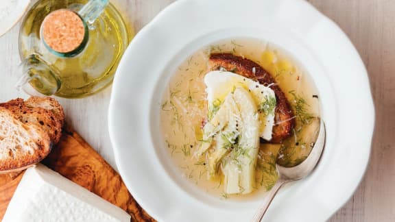 Zuppa Di Finocchio E Ricotta (soupe au fenouil et à la ricotta)