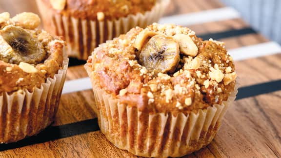 TOP : 6 recettes de muffins aux bananes