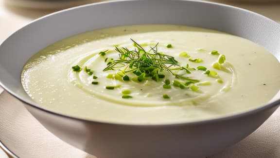Potage de poireaux et pommes de terre