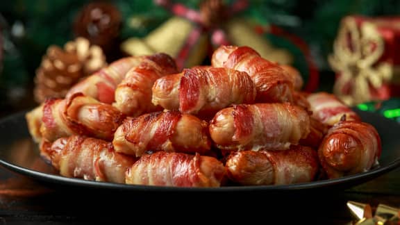 Saucisses cocktail au bacon et à l'érable