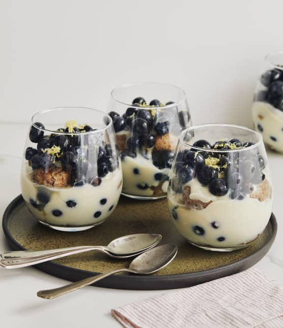 Bagatelle aux bleuets, au citron & au chocolat blanc