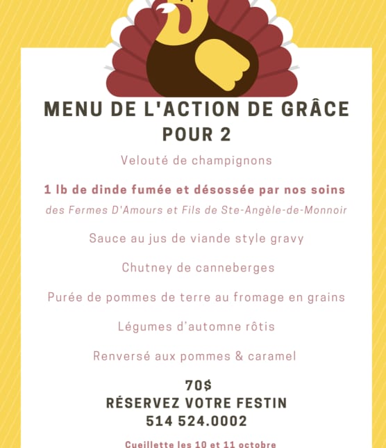 Action de Grâce : 5 restaurants qui proposent un menu pour emporter