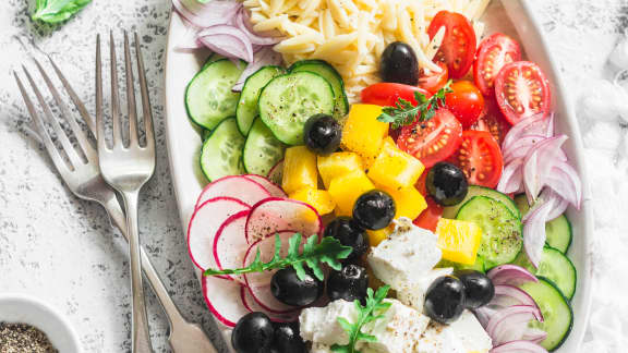 Dimanche midi : Salade d'orzo à la grecque