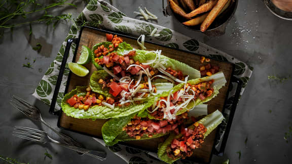 Tacos végé de laitue romaine