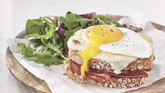 Dimanche matin : Croque-madame au jambon