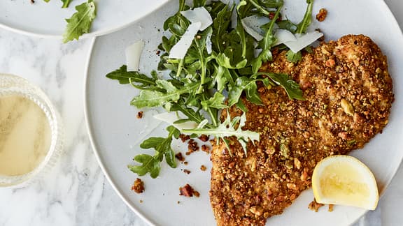 Escalopes de poulet en croûte de pistaches