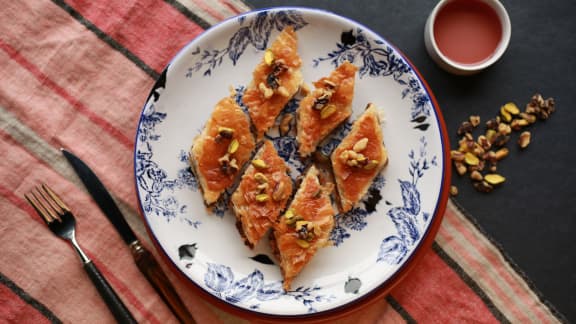 Baklavas au miel d’été et de lilas