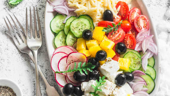 Salade d'orzo à la grecque
