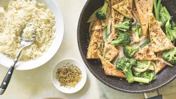 Lundi : Tofu au poivre et au citron