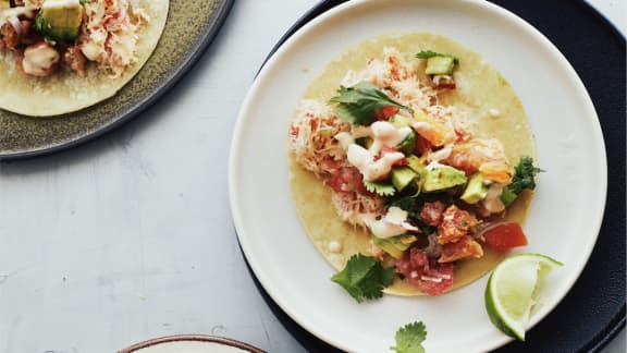 Jeudi : Tacos à la chair de crabe & salsa à l’orange sanguine