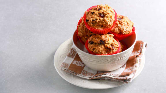 Muffins aux pommes et canneberges