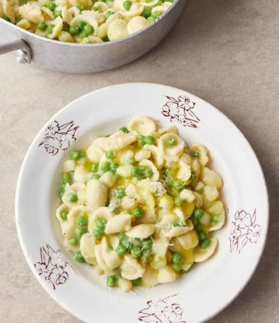 Orecchiette aux pois sucrés