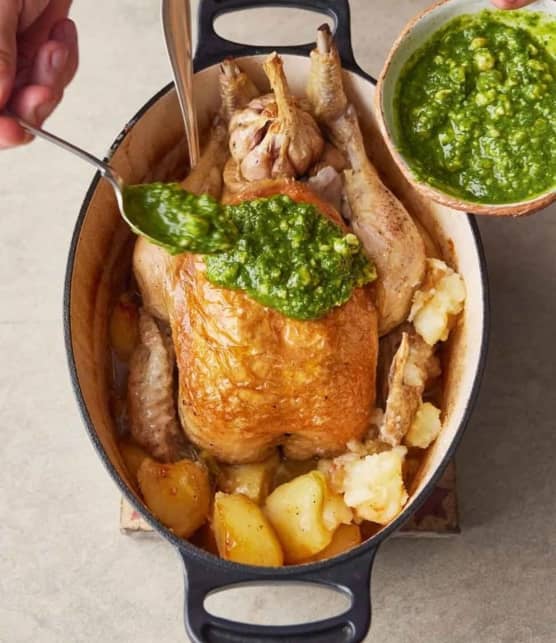 Poulet braisé au four