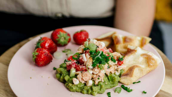 Lundi : Tartare de saumon aux fraises du Québec