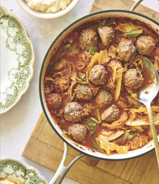 Boulettes de boeuf porc-épic, façon cigare au chou