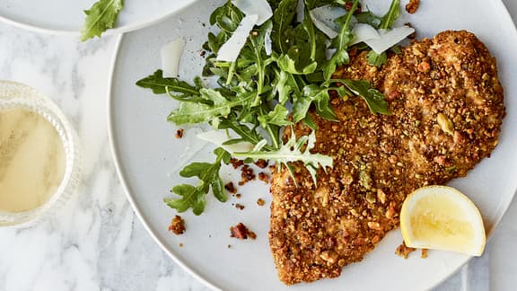 Escalopes de poulet en croûte de pistaches