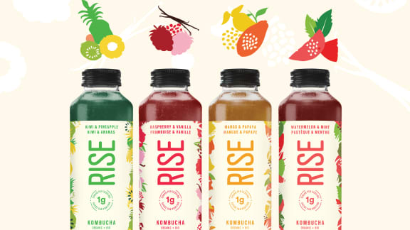 Nouveautés fruitées estivales pour l'entreprise montréalaise RISE Kombucha