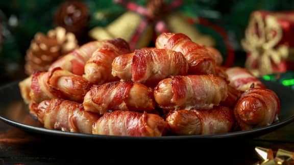 Saucisses cocktail au bacon et à l’érable