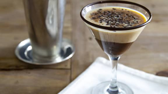 Martini chic au chocolat noir