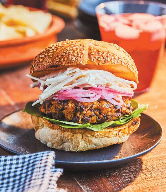 Végé burger au tempeh BBQ