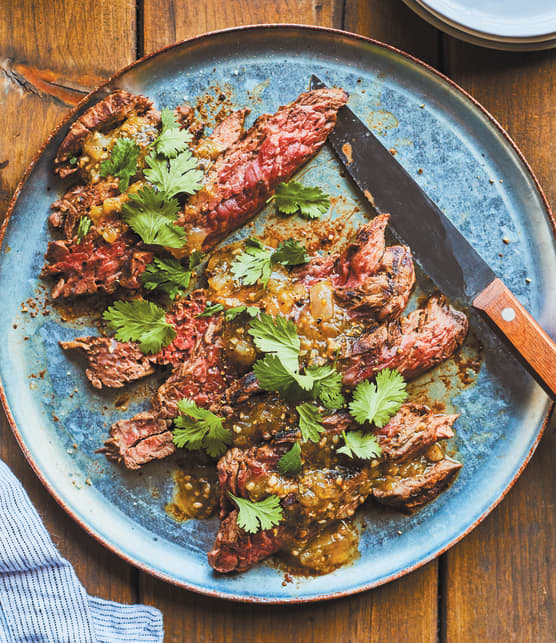 Bavette de bœuf à la salsa verde