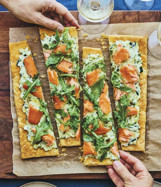 Tarte fine au saumon fumé